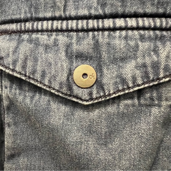Calvin Klein Jeans Denim Button Up Shirt Blue US L - Picture 8 of 11
